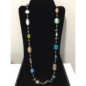 Vintage Premier Designs Signed Multi Color Beads 36” Necklace